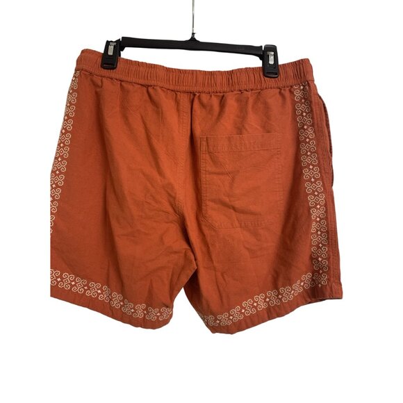 Cotton On M Cotton Linen Aztec Embroidered Shorts Boho Coastal Grandma - Picture 3 of 8